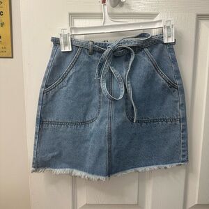 Billabong Blue Mini Skirt Tie Front Cargo